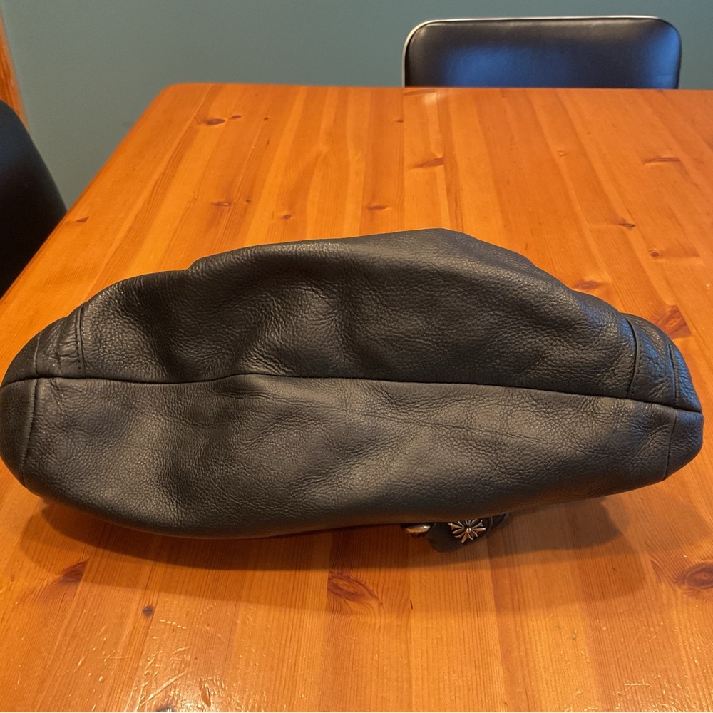 B. MAKOWSKY HOBO SHOULDER BAG VINTAGE 90’s Y2K BLACK LEATHER SILVER HARDWARE - Picture 12 of 16
